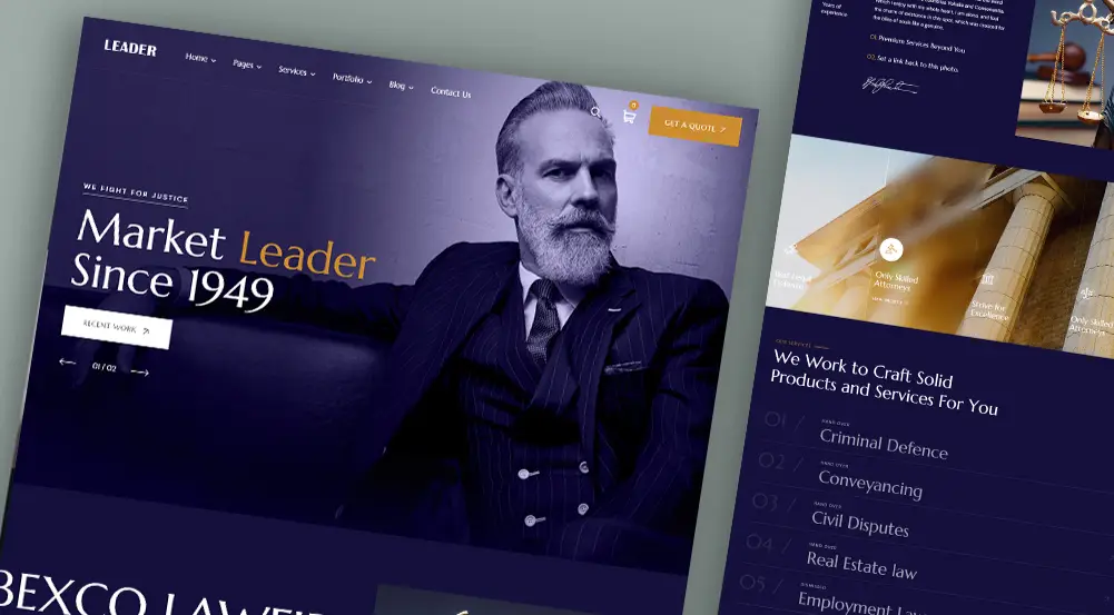 تصميم موقع محاماة إحترافي