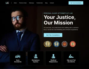 تصميم موقع محامي إحترافي